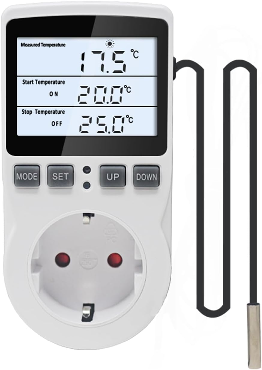220-v-thermostatsteckdose Mit Hintergrundbeleuchtung, 3-meter-ntc-sonde