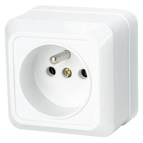 1 Standard-eurostecker (französisch), Einzelstecker, Hitzebeständig Und Für Verschiedene Einsatzbereiche Geeignet, Weiß