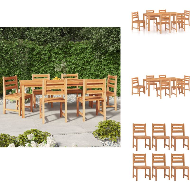 7-tlg. Garten-essgruppe Massivholz Teak - Gartenmöbel - Essgruppe - Teakholz - Outdoor Möbel - Gartentisch
