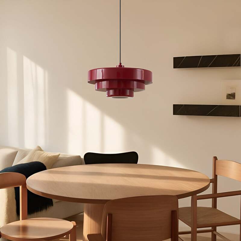[gebraucht] B-ware Lindby Hängeleuchte Pendelleuchte Lampe Rot Metall E27 Durchmesser 35cm