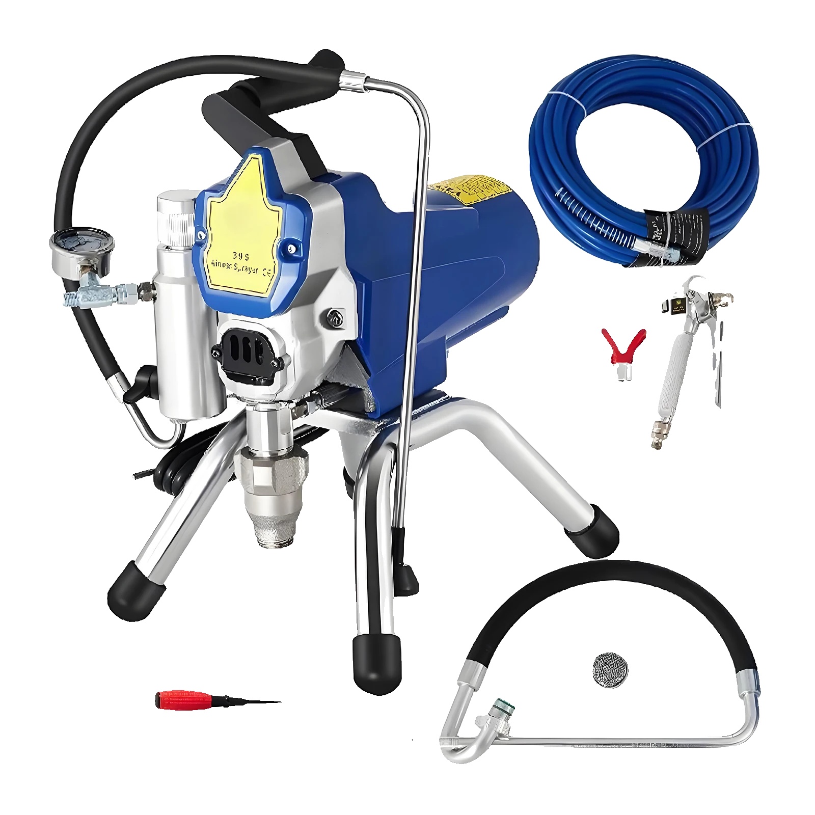 Luftlose Farbspritzgerät, Ultra-leiser Betrieb, 3000 Psi Leistung, 2200w