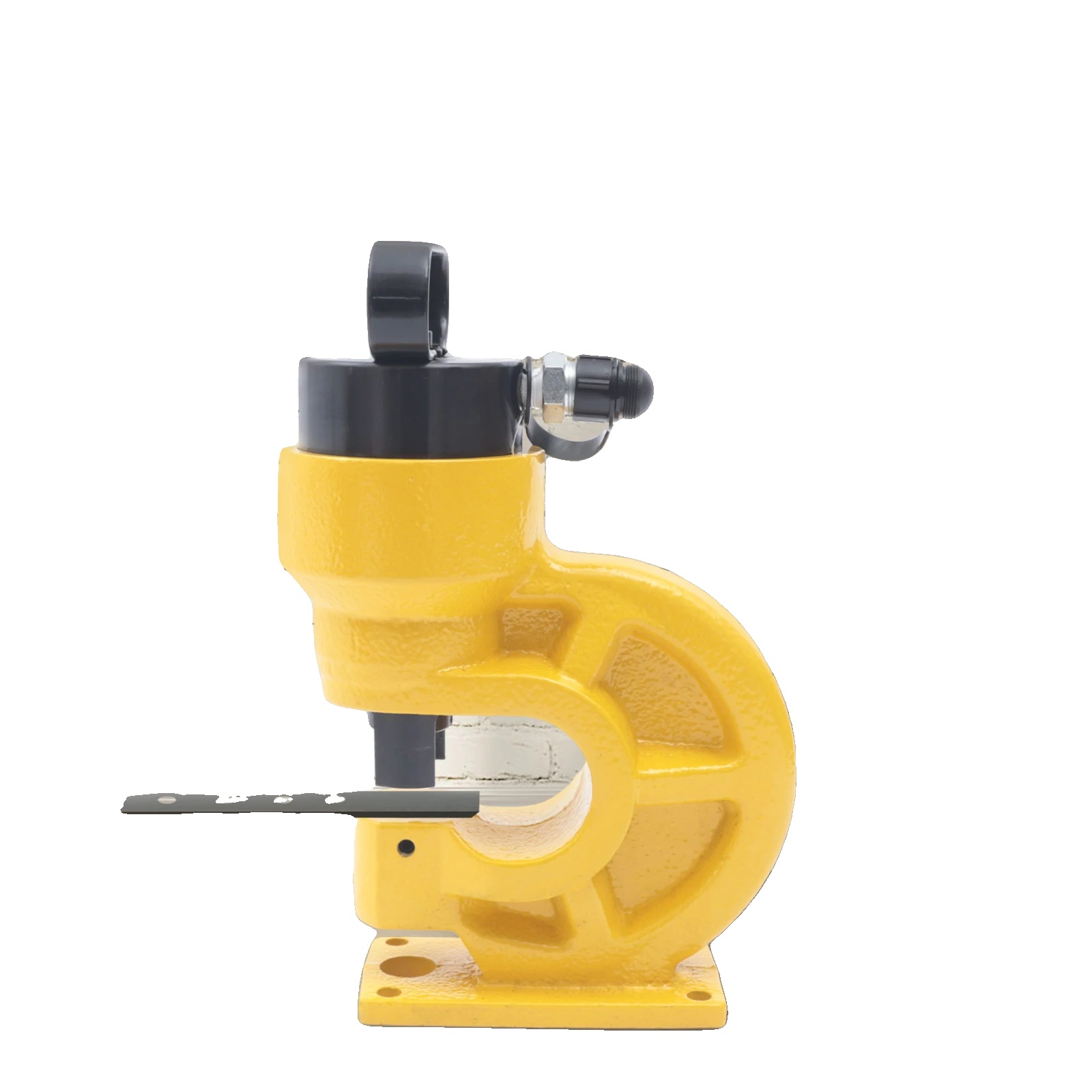 Hydraulischer Stanzkopf, Vielseitige Stanzformen, Robuste Stahlkonstruktion, Gelb