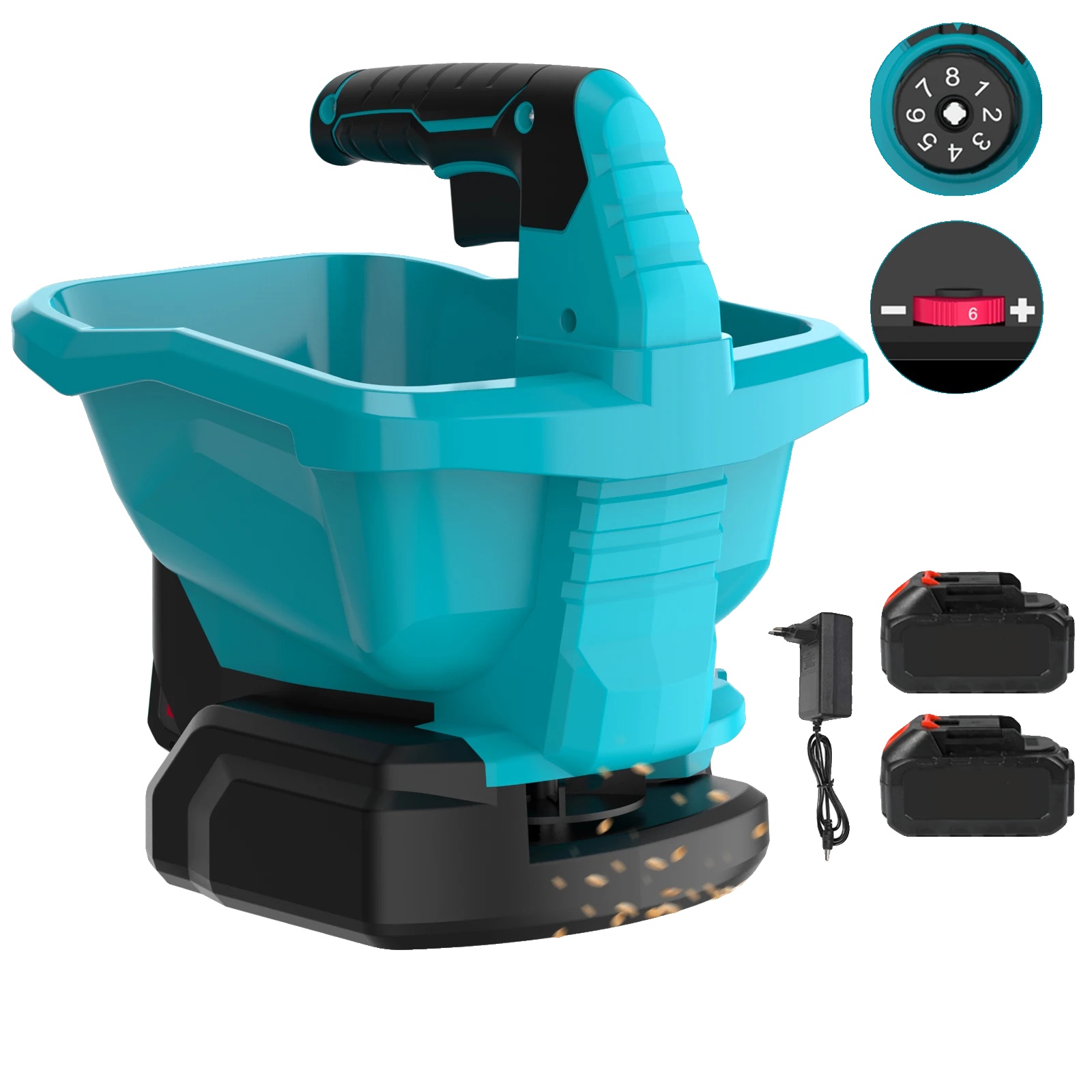 Saatgutstreuer, Elektrischer Betrieb, Leichtes Design, 3.3l