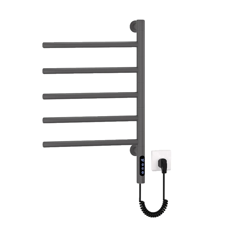 Heizbarer Handtuchhalter, Smarte Touch-steuerung, Einstellbare Temperatur, Dunkelgrau, 220v, Eu