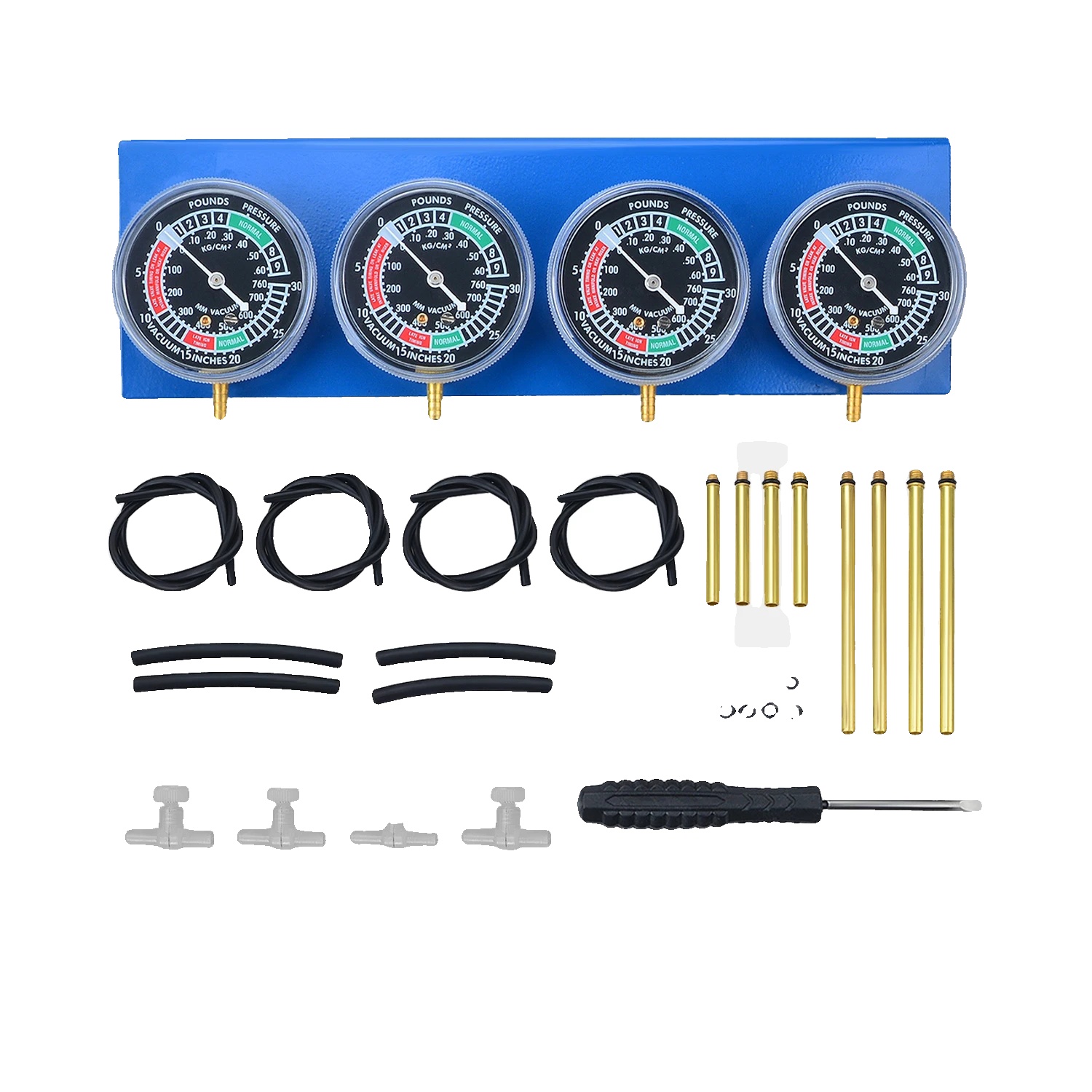 Vergaser-synchronisierer, Langlebiger Metallbasis, Präzisionsmessgeräte, Einfach Zu Bedienen, Komplettes Vakuummessgerät-set,
