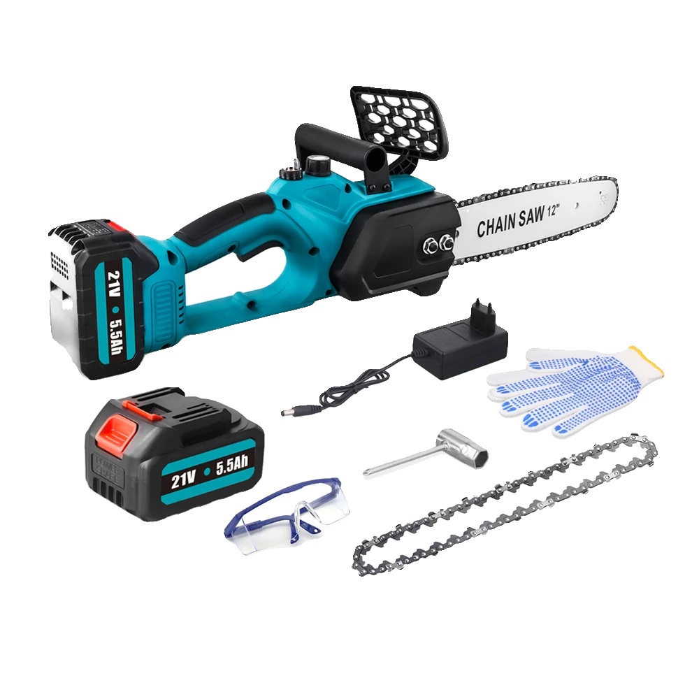 Akku-kettensäge, 30 Cm, Reiner Kupfermotor, Wiederaufladbare Energiequelle, Automatische Schmierung, Ce-zertifiziert
