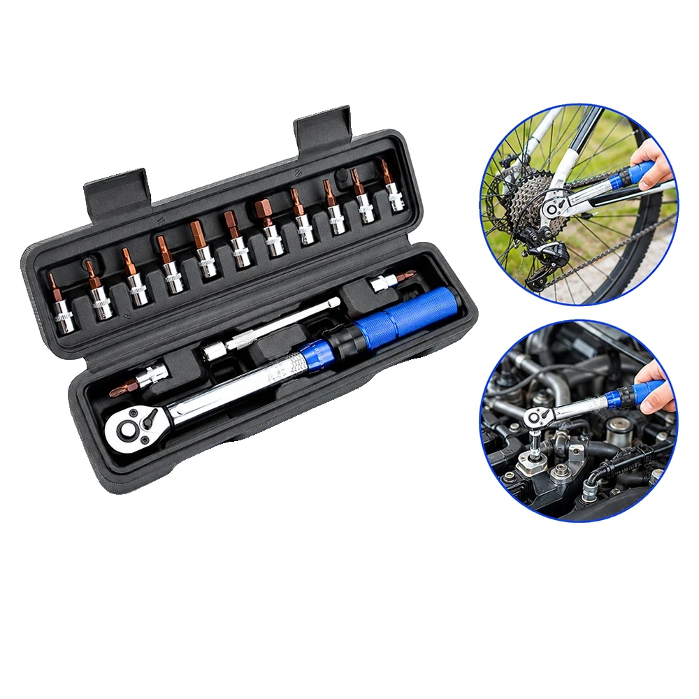 Drehmomentschlüssel, Drehmomentbereich 2-24 Nm, 30 Cm Länge, Universelle Kompatibilität, Hochpräzise Skala, Mechanischer Ratschen-typ