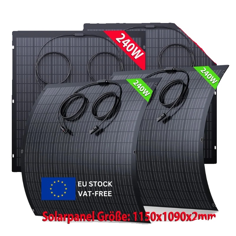Flexibles Solarpanel-kit, Monokristallines Design, Hohe Effizienz, 2404