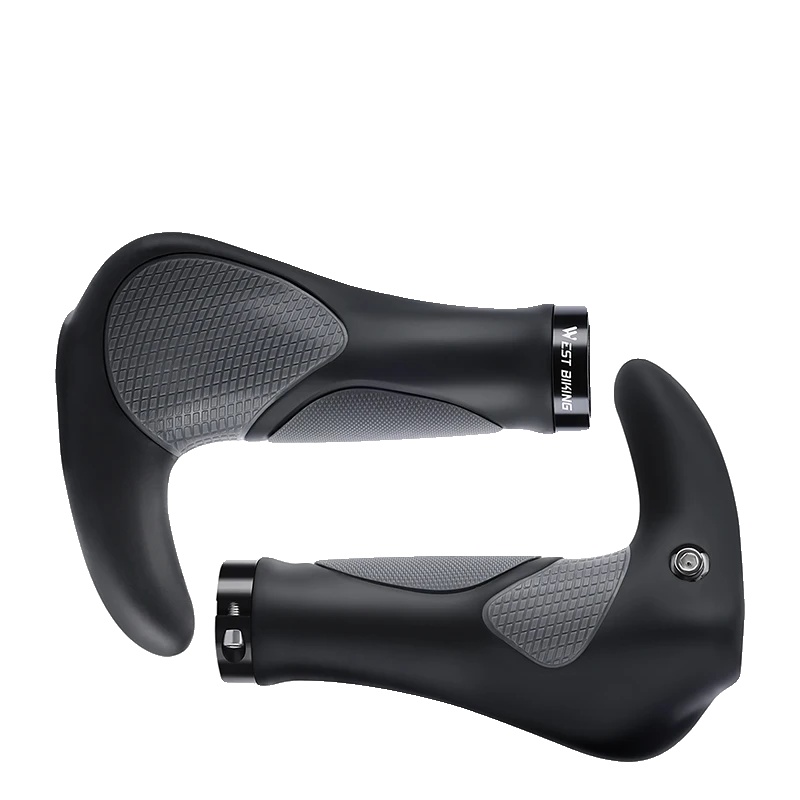 Lenkergriffe, Ergonomisches Design, Stoßdämpfend, Schwarz Grau