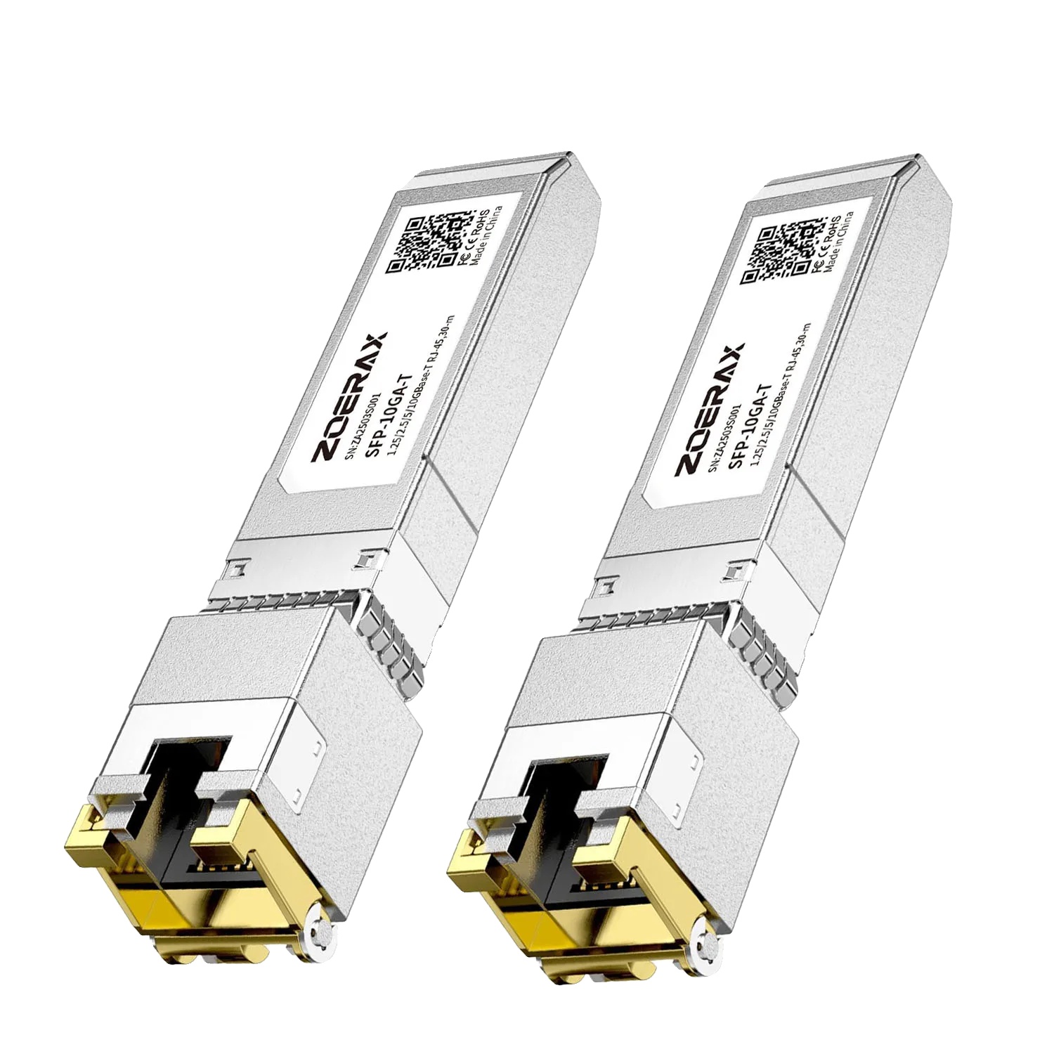 Sfp+ Kupfermodul, 10g/2,5g/1,25g Kompatibilität, Langlebiges Design, 2stk 10g