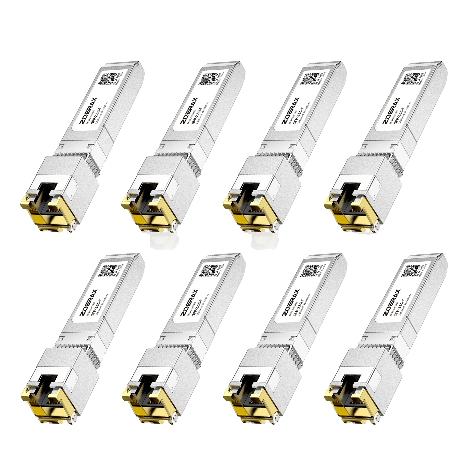 Sfp+ Kupfermodul, 10g/2,5g/1,25g Kompatibilität, Langlebiges Design, 8stück 2.5g