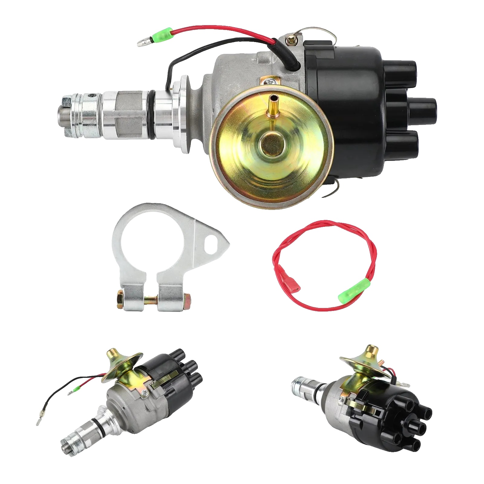 Elektronischer Verteiler, Metall, Negative Erdkompatibilität, Automatischer Zündwinkel, Einfache Zwei-draht-installation, Komplettes Kit Enthalten