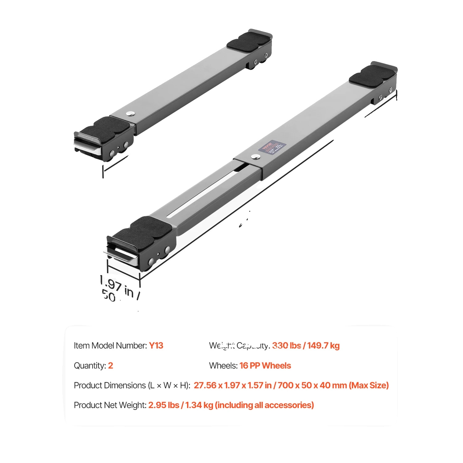 Gerätemover, 150 Kg Tragfähigkeit, Verstellbares Design, 330lbs