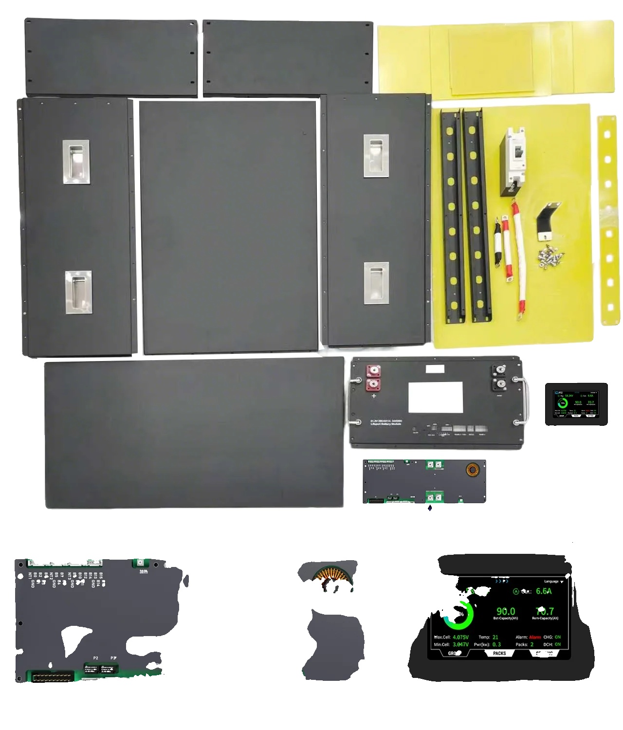 Batterie-kit, Diy-montage, Lcd-überwachung, Stapeln Und Lcd Bms