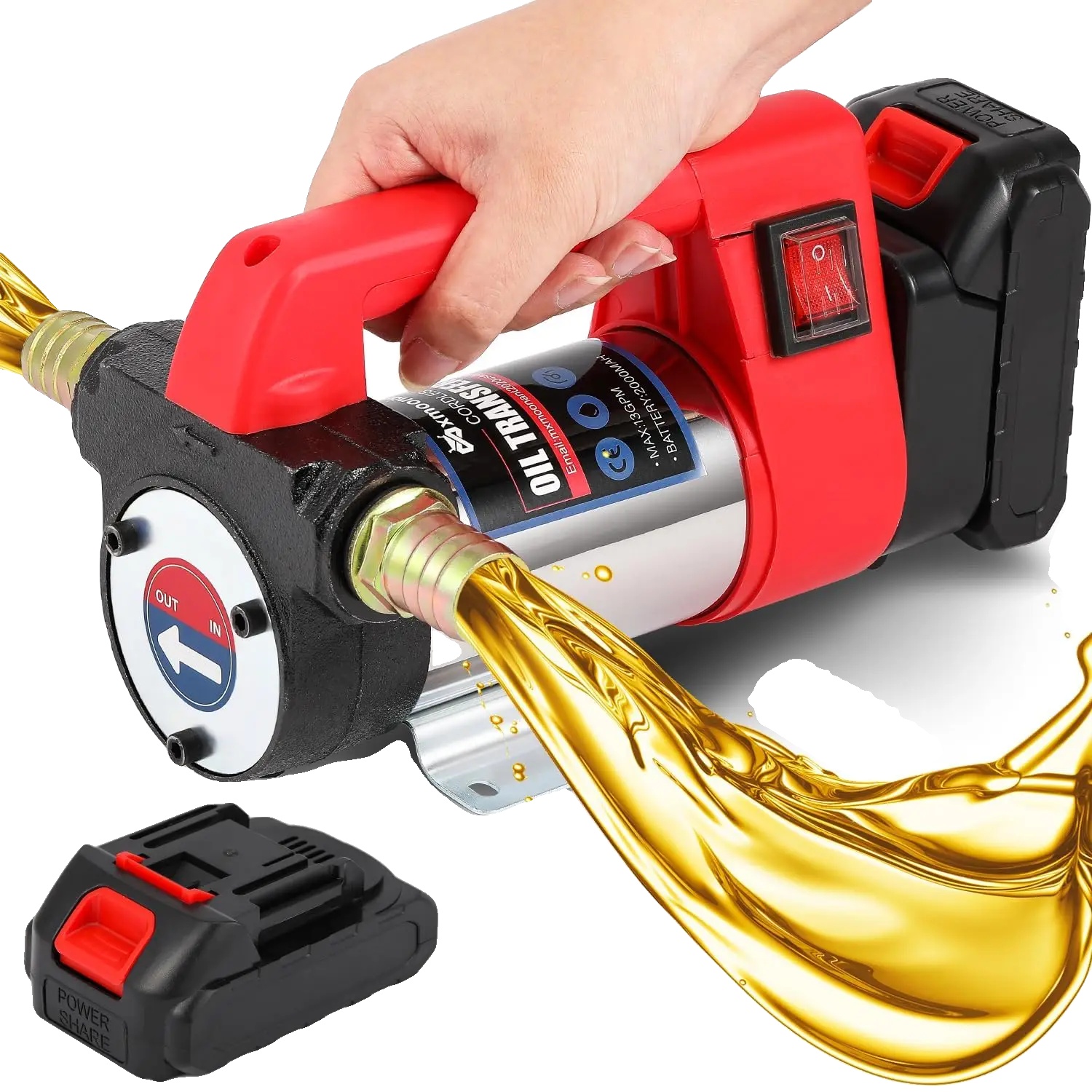 Kraftstoffübertragungs-pumpe, 21v Elektromotor, Hohe Durchflussrate, 1 Batterie