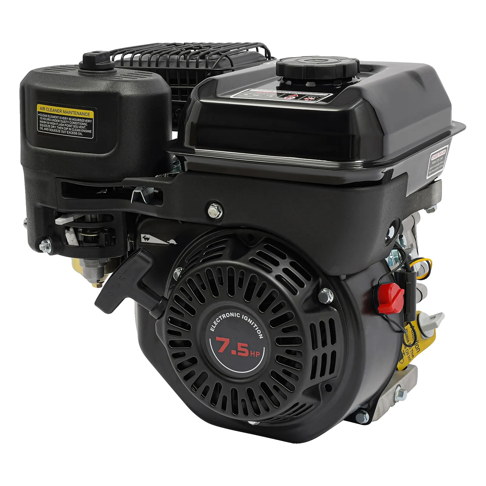 Gasmotor, 7,5 Ps, 4-takt Einzylinder, 3,6 L Kraftstoffkapazität, 0,6 L Ölkapazität, Maximale Drehzahl 3600