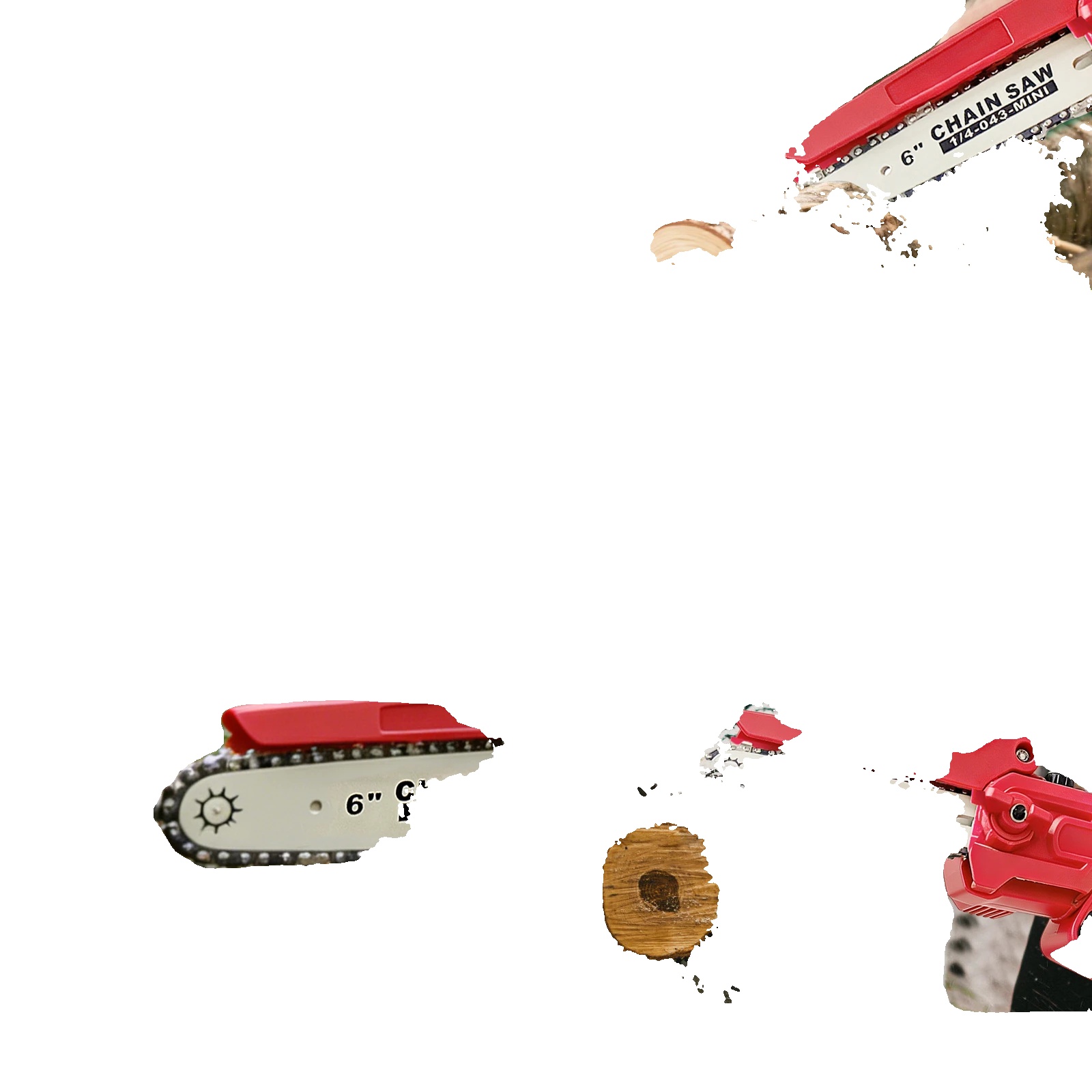Akku-kettensäge, 300w Bürstenloser Motor, 15 Cm Schwertlänge, 2 Batterien, Verlängerungsstange 2,5 M, Schnittkapazität 15 Cm Durchmesser