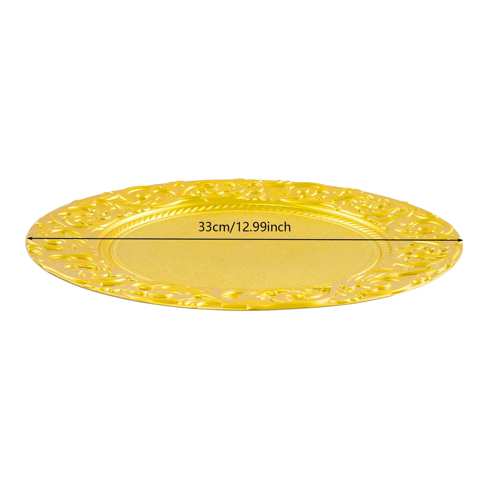 Tortenplatten, Elegantes Design, Langlebiges Material, Gold, 13 Inches-c