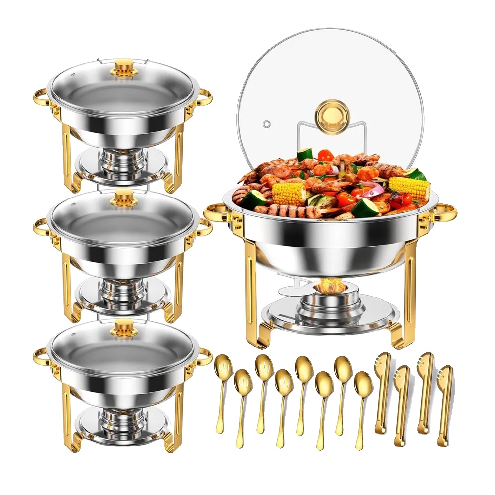 Chafing-dish-set, Edelstahl, Elegantes Design, 2stück