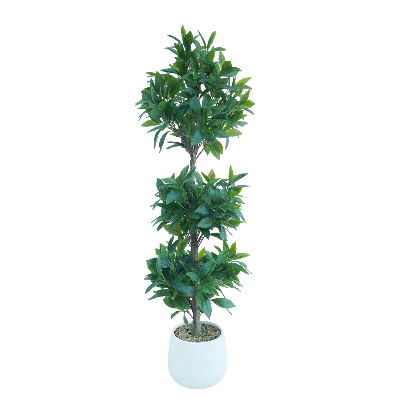 Künstlicher Ballbaum, Stilvolles Design, Wartungsfrei, Weißer Topf