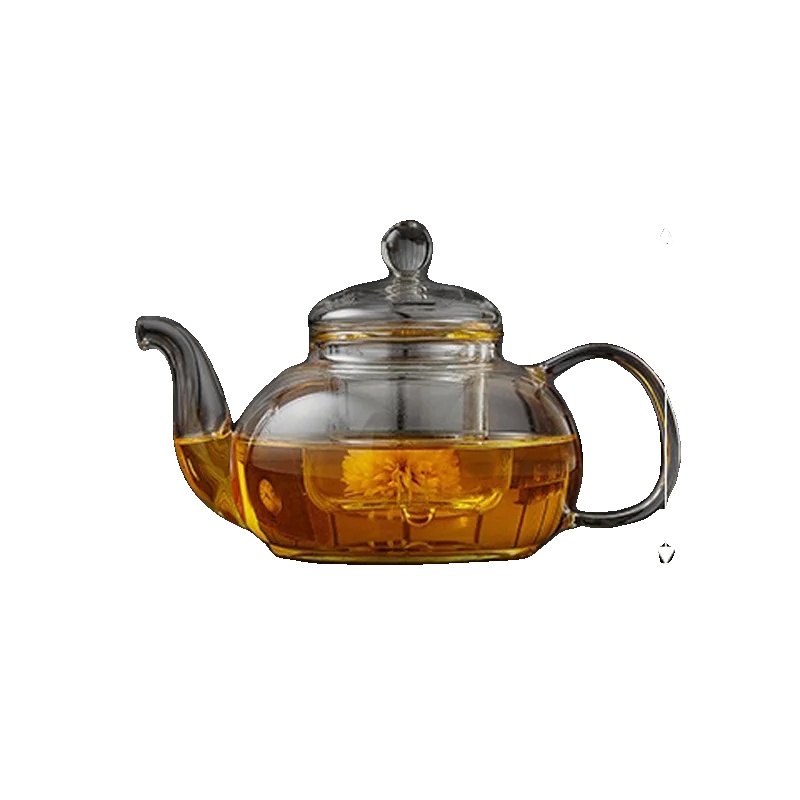 Glas Teekanne, 1,0l Fassungsvermögen, Hitzebeständiges Design, 800ml