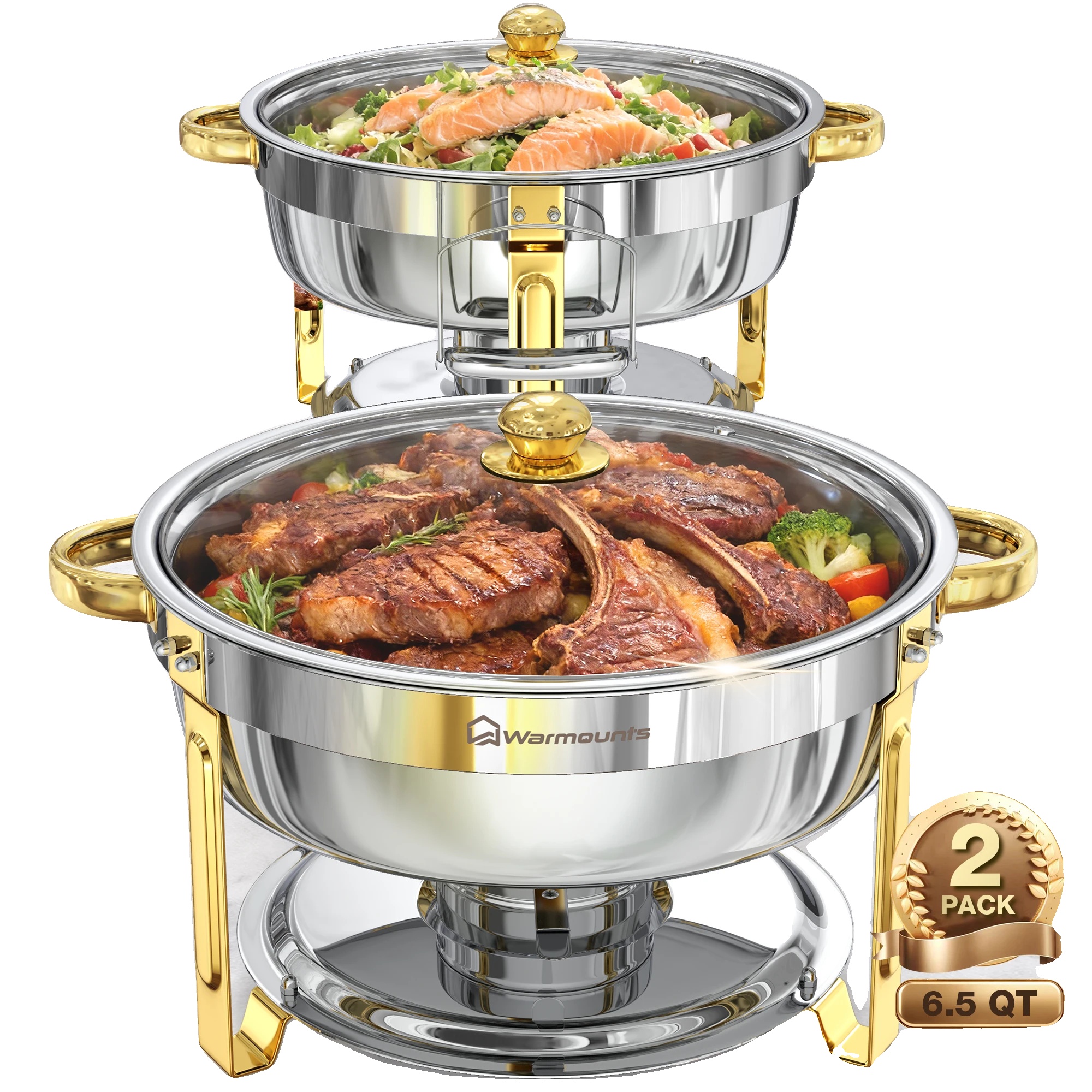 Chafing Dish, 6 Quart Kapazität, Elegantes Design, 2pcs