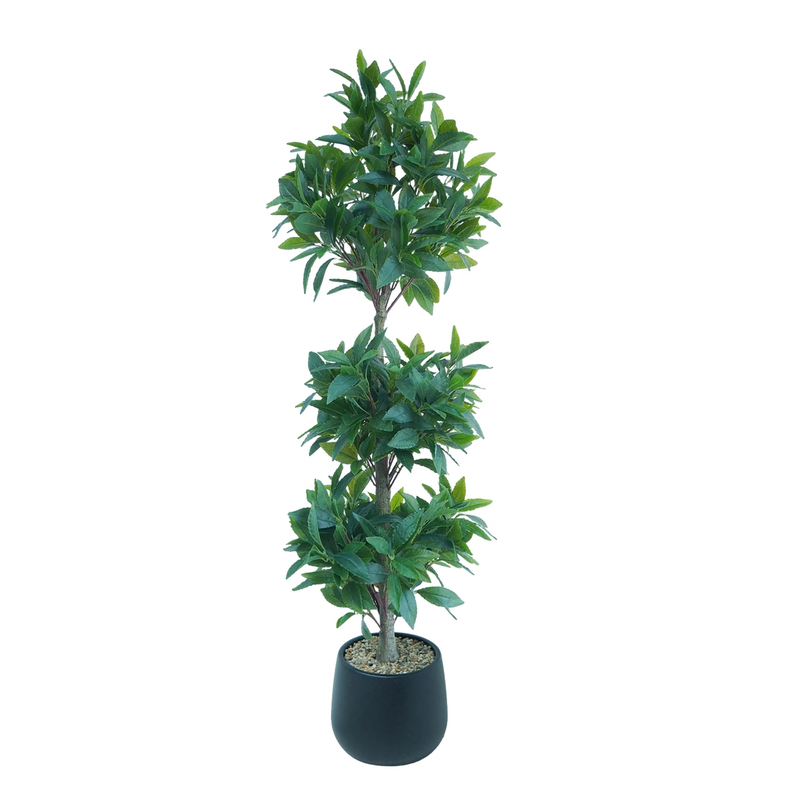 Künstlicher Ballbaum, Wartungsfreies Design, Eleganter Wohnungsdekor, Schwarzer Topf