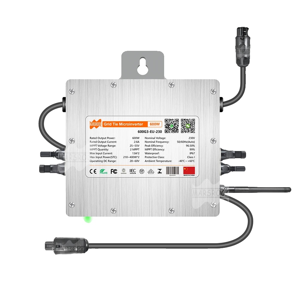 Solarwechselrichter, Mppt-technologie, Ip67 Wasserdichte Schutz, 600w, 230v Ac, 20-60v Dc