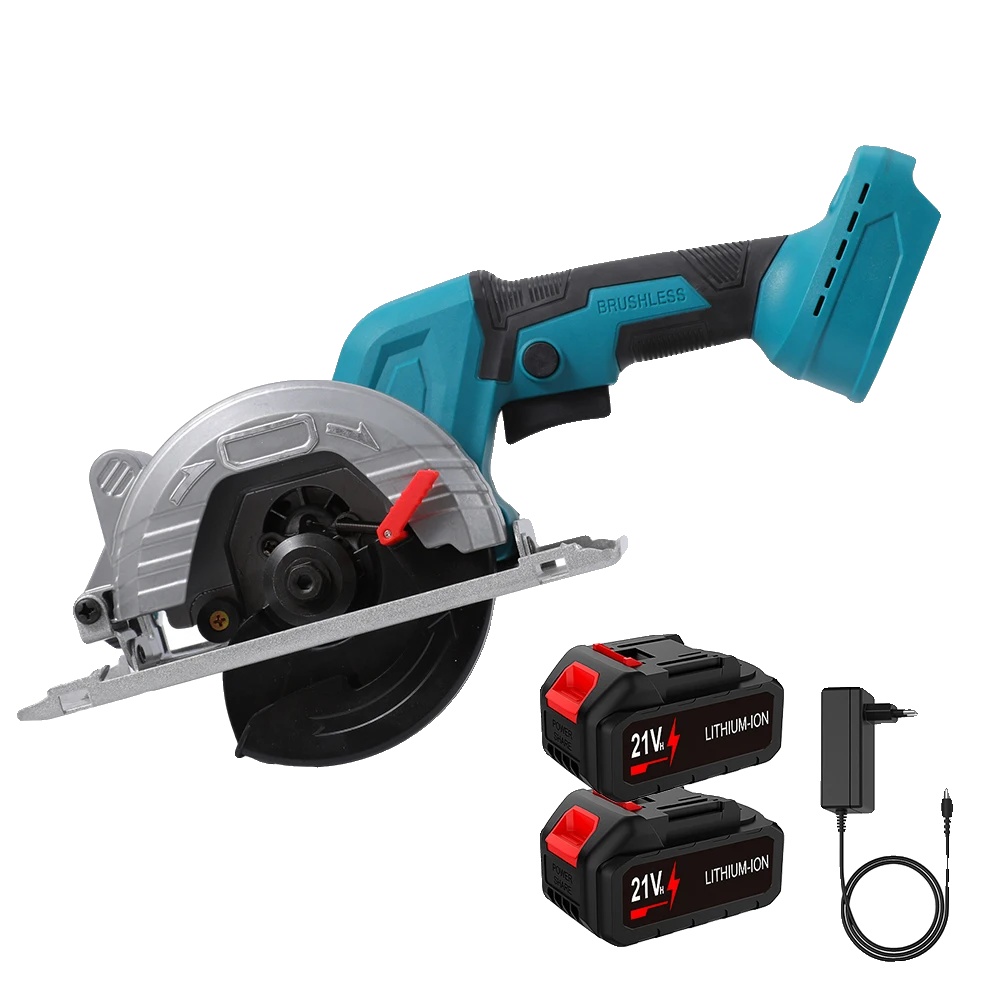 Kreissäge, Bürstenloser Motor, Vielseitige Schneidfähigkeit, 2 Batterie, Eu-a