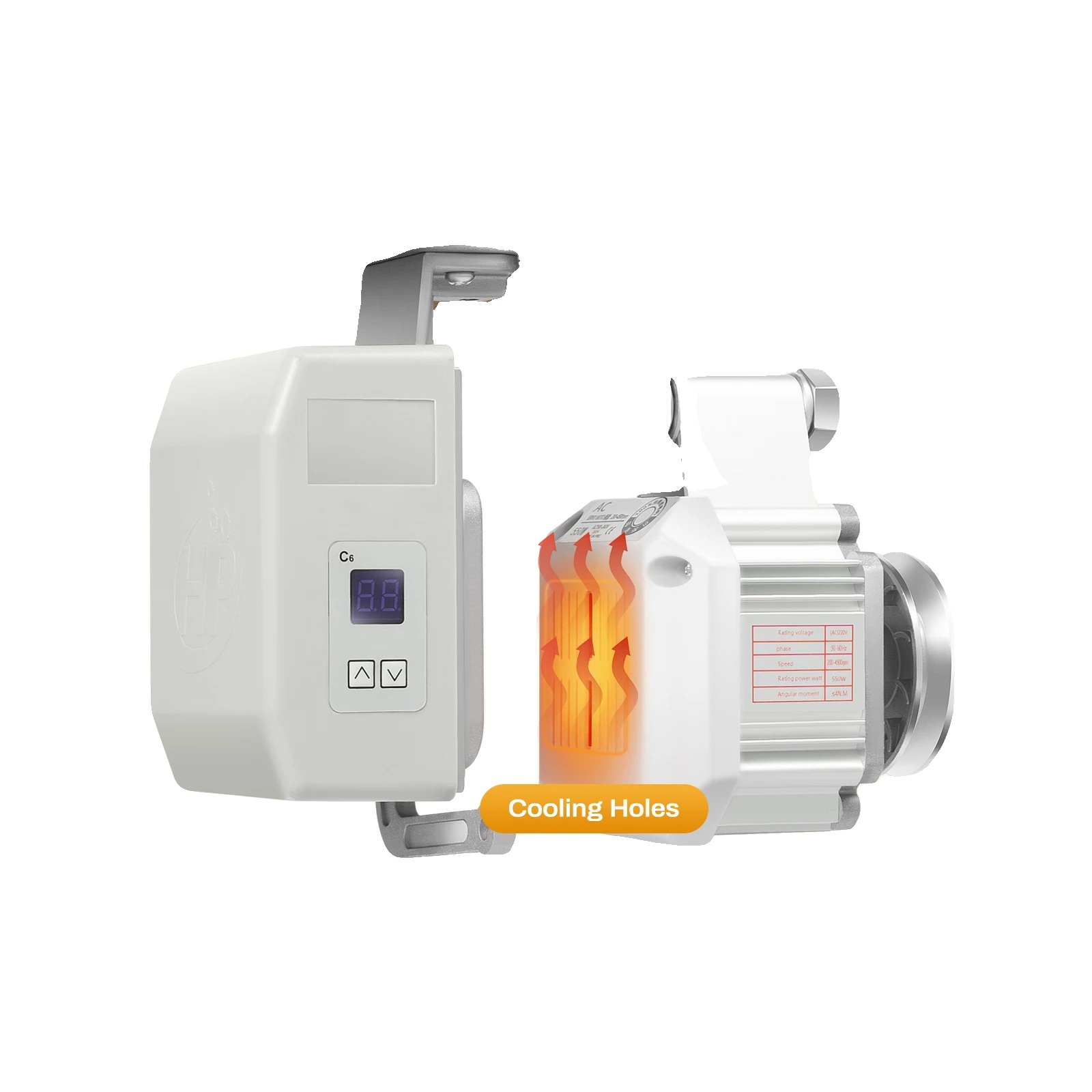 Servonähmaschinenmotor, Energieeffizient, Hochleistungsfähig, Hellgrau