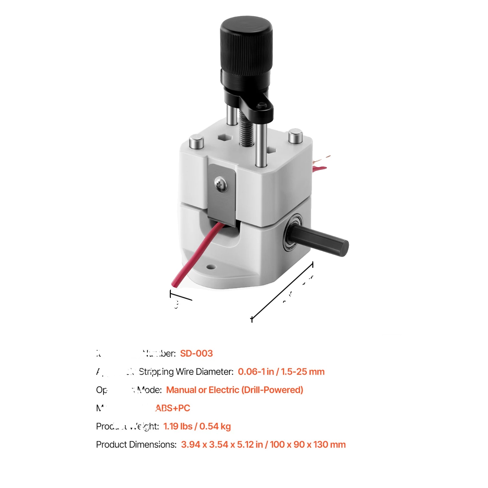 Drahtabisoliermaschine, Ergonomisches Design, Tragbar Und Leicht, 1.5-25 Mm