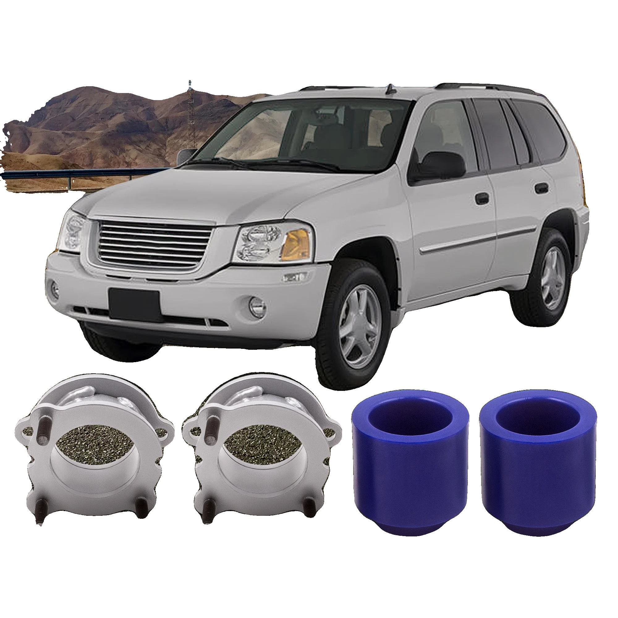 Lift-kit, Stahl, 3,5 Zoll Vorderachse, 2,5 Zoll Hinterachse, Passt Für Gmc Envoy Und Chevy Trailblazer, 32 Zoll Maximale Reifen-durchmesser