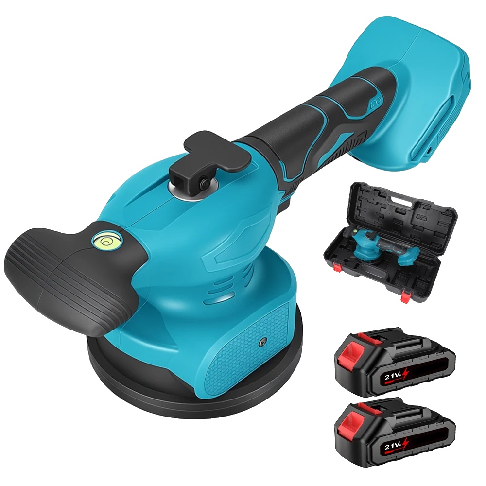 Fliesenleger, Starke Saugleistung, Einstellbare Vibration, Mit 2×batterie