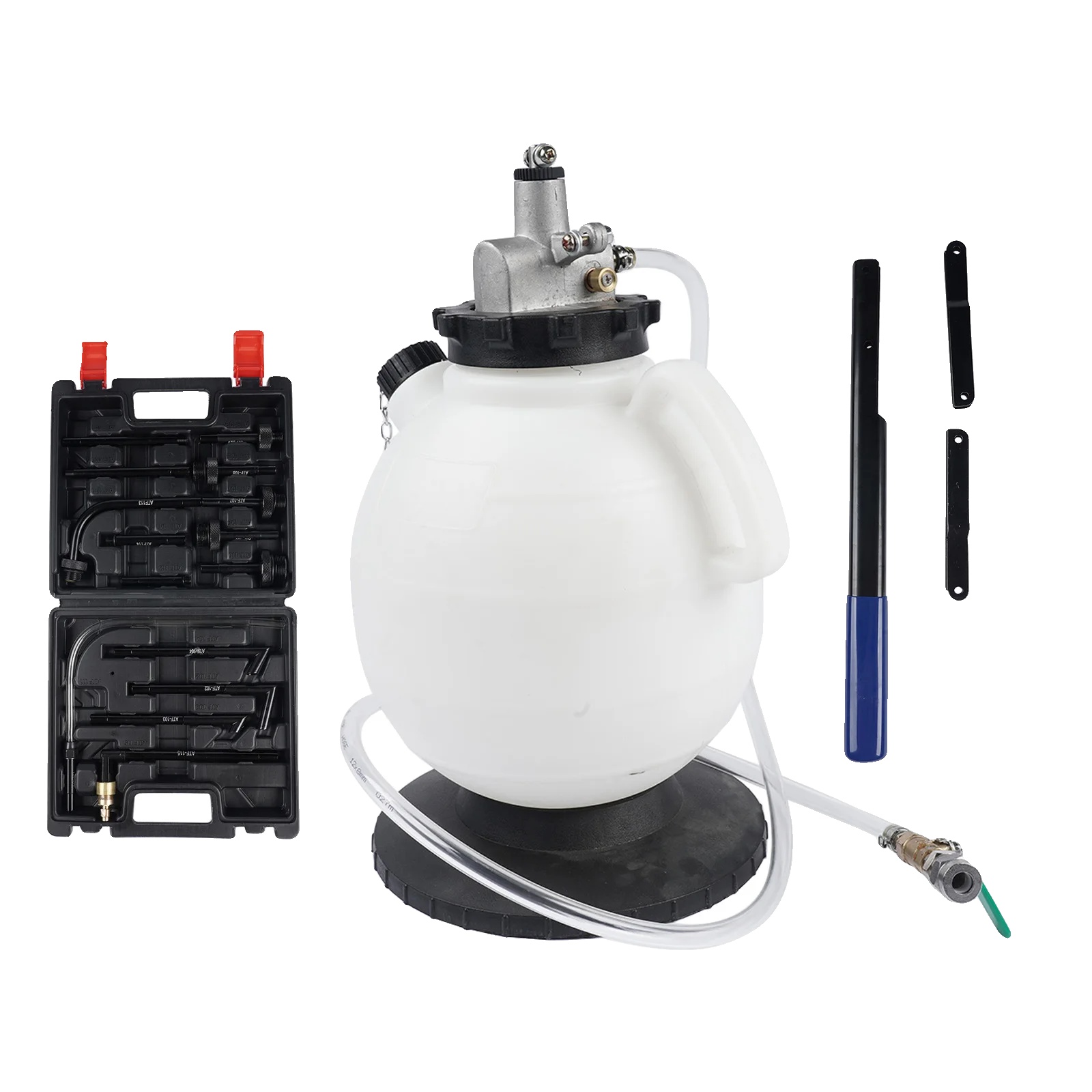 Getriebeölfüllpumpe, 7,5 L Fassungsvermögen, 160 Cm Schlauchlänge, Einschließlich 13 Adaptern, Geeignet Für Verschiedene Getriebe, Langlebige