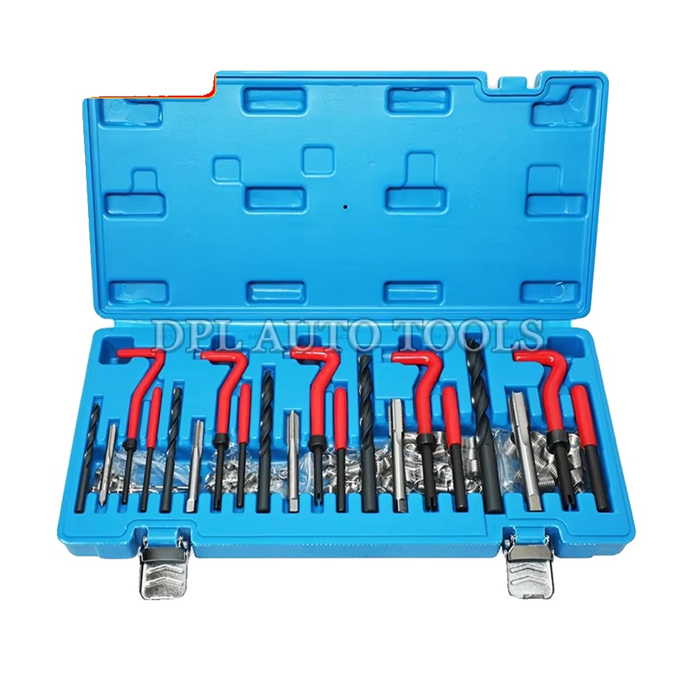 Gewindereparaturset, Hochfester Stahl, M5 Bis M12 Kompatibilität, Enthält Spiralbohrer, Enthält Montagetools, 25 Gewindeeinsätze Pro Größe