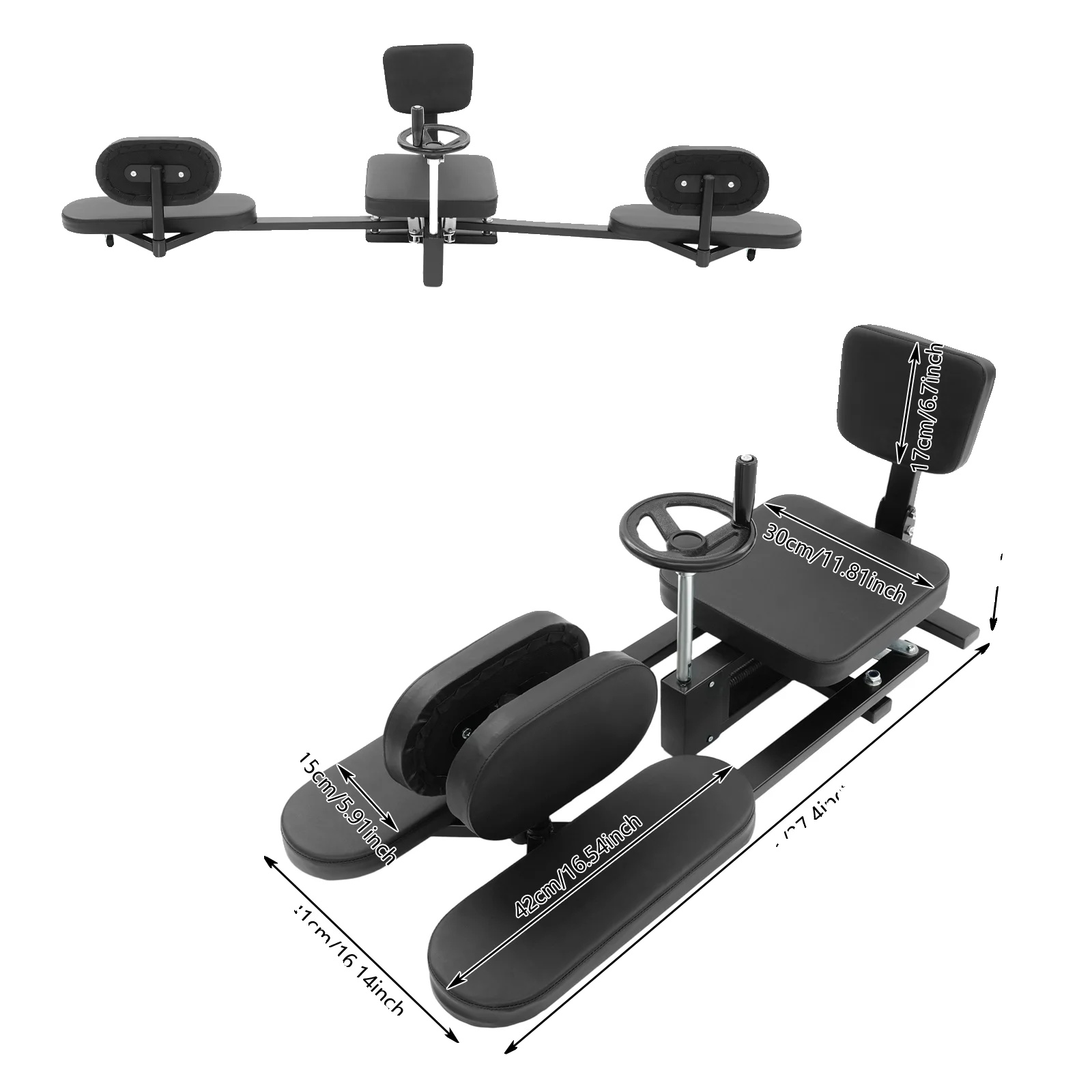 Bein-dehnmaschine, Langlebiges Design, Verstellbarer Dehnwinkel, Schwarz