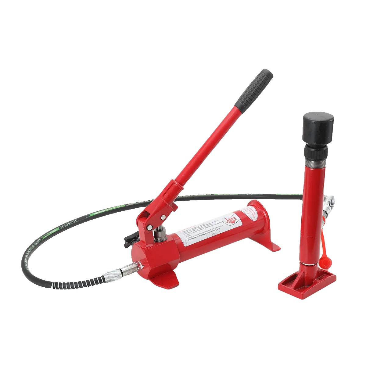 Hydraulischer Porta Power Jack, 4 Tonnen Nennlast, 1/2 Tonne Spreizkapazität, Ölschlauchlänge 3,9 Ft, Hubhöhe 4,9 In, Werkzeugkasten Größe 22,8 X 12,6