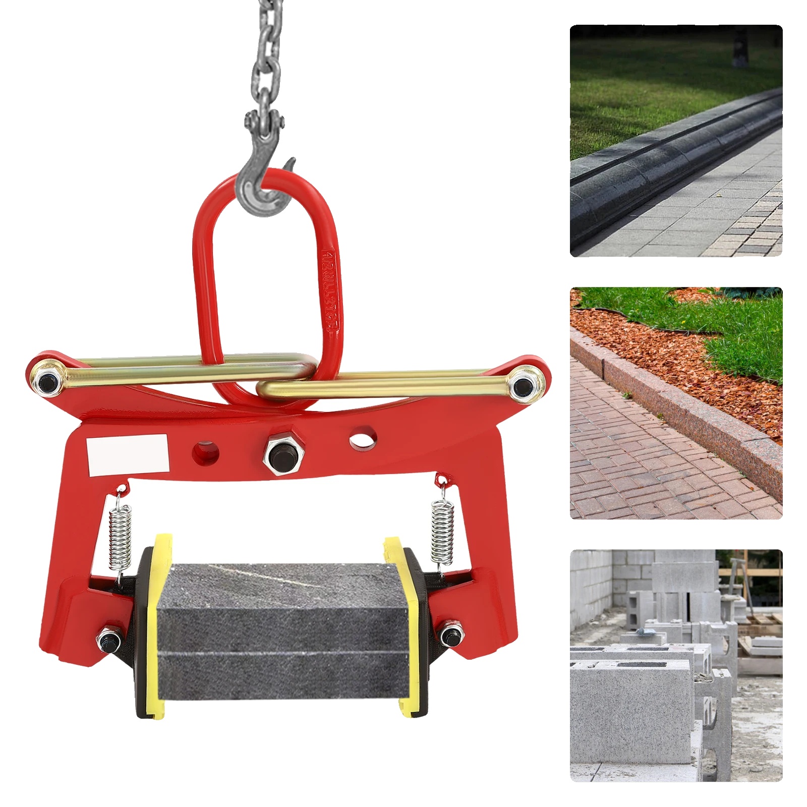 Steinzange, Maximale Tragfähigkeit 330 Kg, Verstellbare Öffnungsgröße 10-24 Cm, Plattenstärke 10 Mm, Bruttogewicht 8 Kg, Verpackungsgröße 452612 Cm