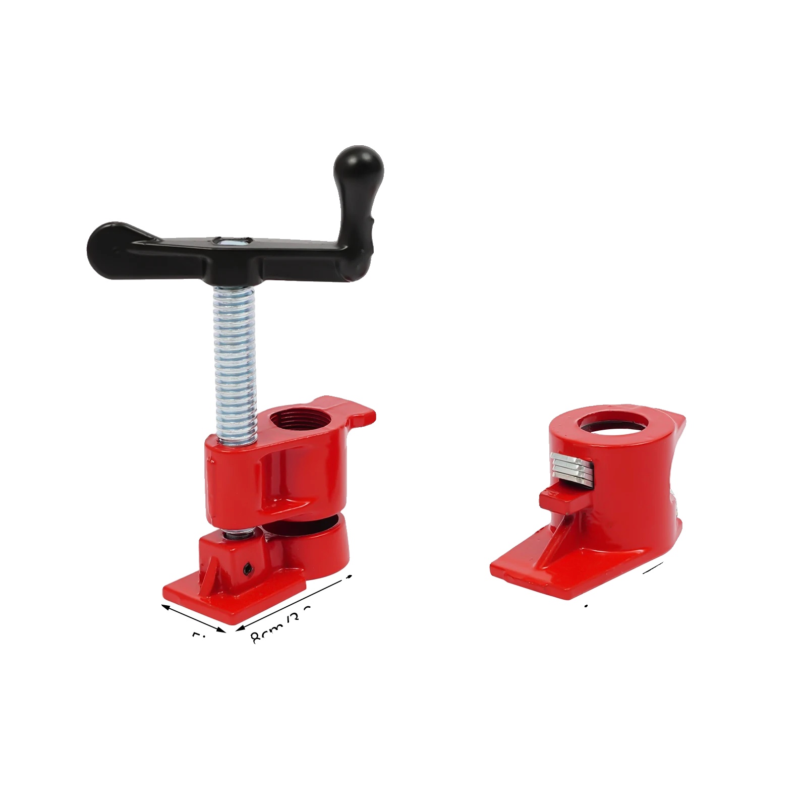 Rohrschellen-set, Langlebige Eisenkonstruktion, Ideal Für Die Holzverarbeitung, Rot