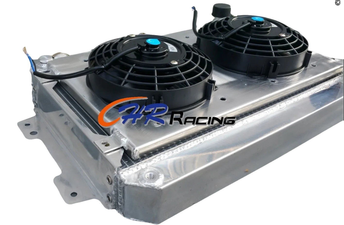 Kühler, Aluminiumkonstruktion, Zwei Elektrolüfter, Kompatibilität Mit Mazda Rx7 12a/13b, Leichtes Design, Leistungssteigerung Des Motors