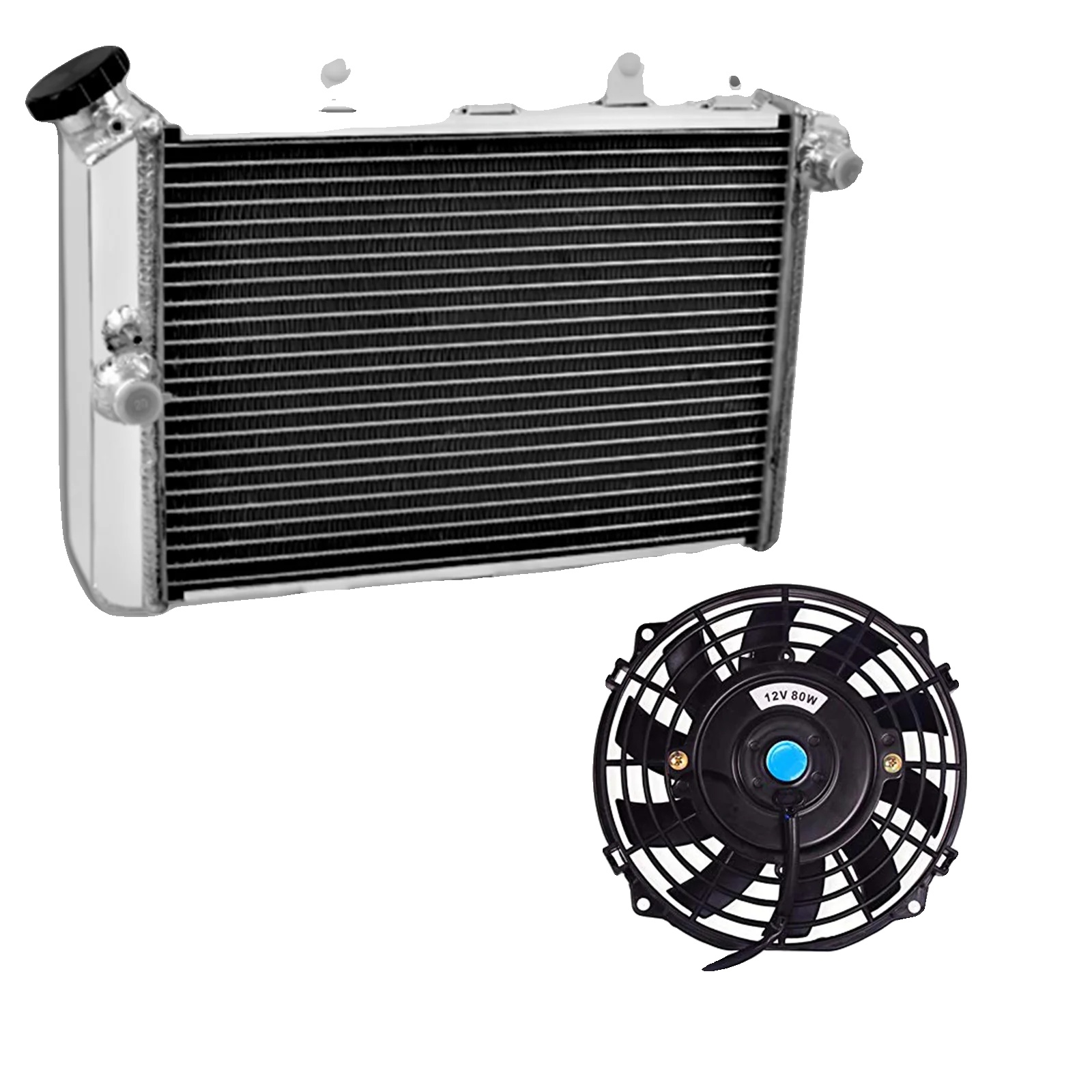 Motorradrenn-radiator, 58mm, Aluminium, Kompatibilität Mit Yamaha Grizzly 700/550/500, Verbesserte Kühlleistung, Direkte Passform