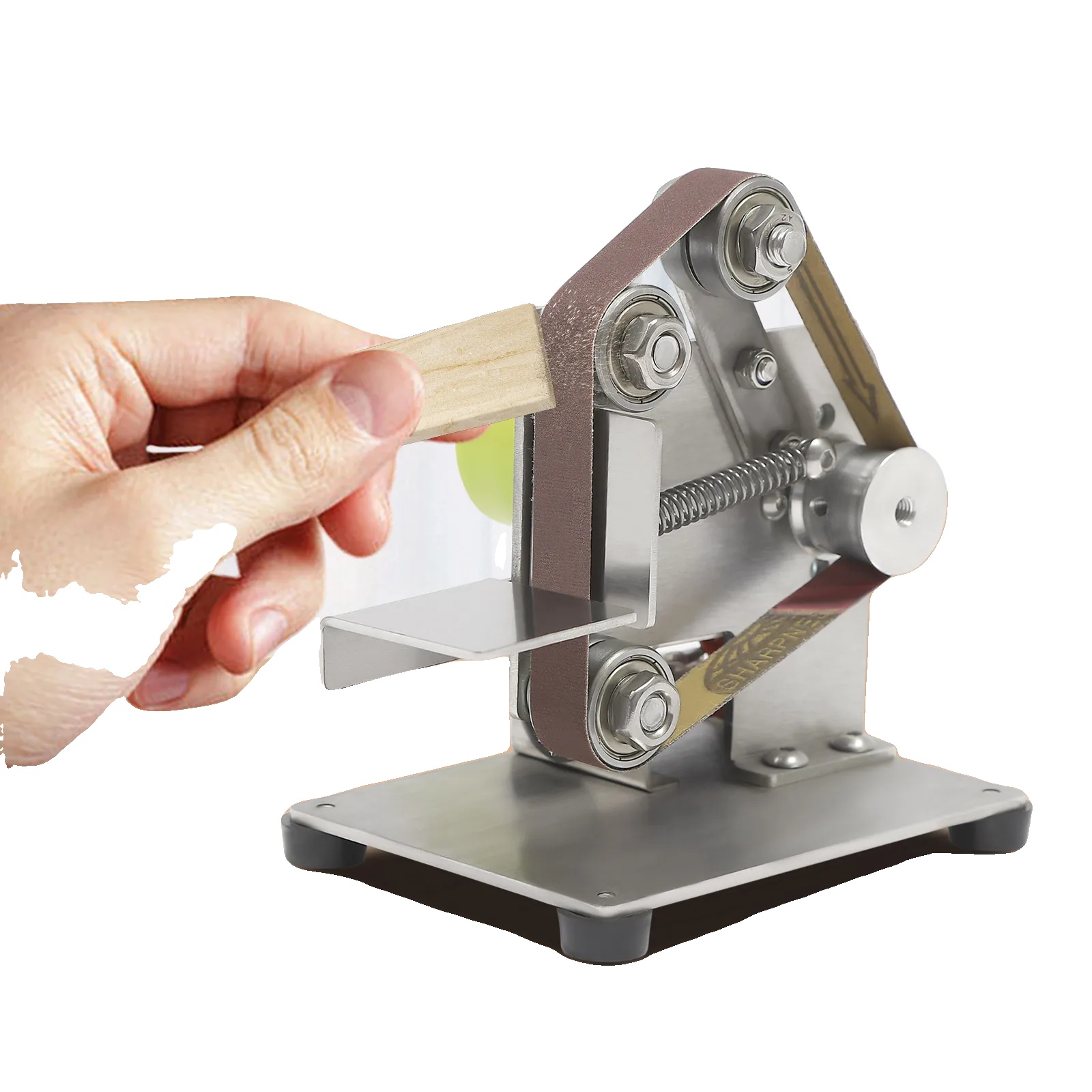 Mini Bandschleifer, 150w Leistung, 10000 U/min Geschwindigkeit, 7-gang-verstellung, 45° Verstellbarer Winkel, Edelstahlmaterial
