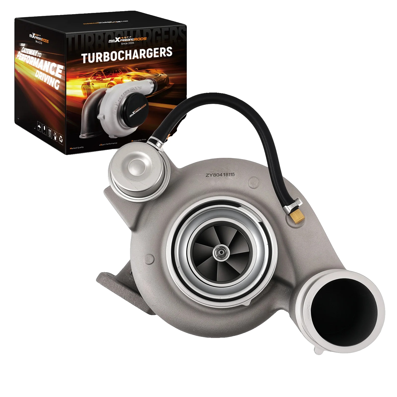 Turbolader, Legierter Stahl Und Aluminium, Standard T3 Flansch, Isb 5.9l Kompatibilität, Steigert Bis Zu 400+ Bhp, Turbomodell Hy35w