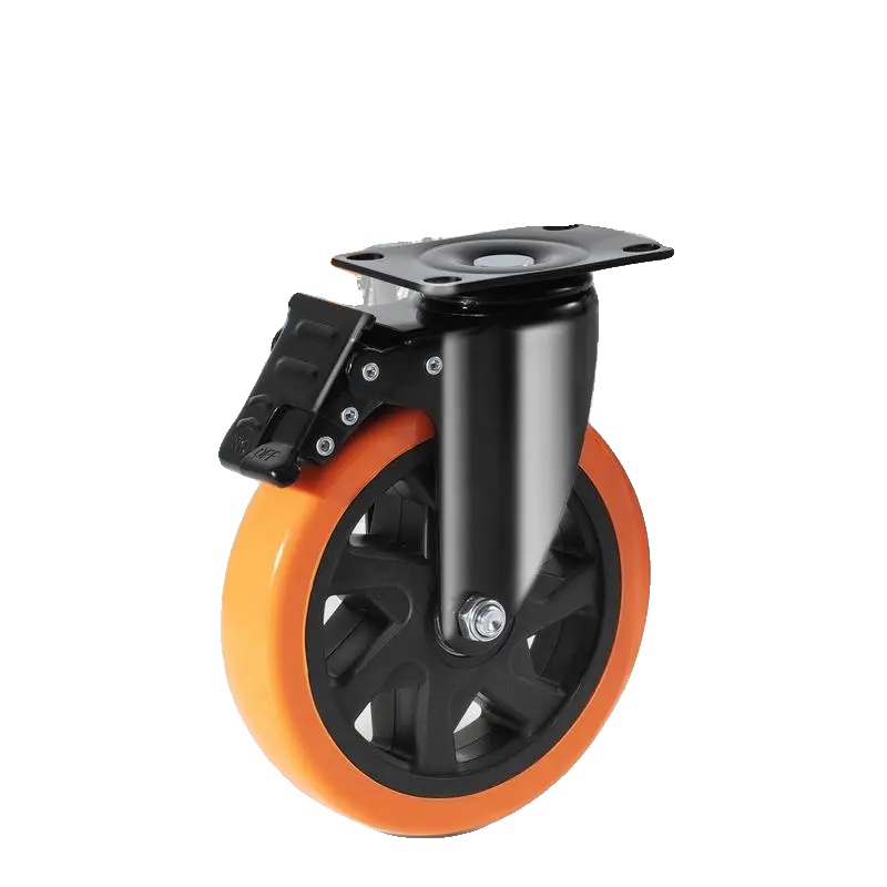 Drehrollen, 60 Mm Raddurchmesser, 318 Kg Tragfähigkeit, Pvc-material, Set Von 4, Mit Verriegelungsmechanismus