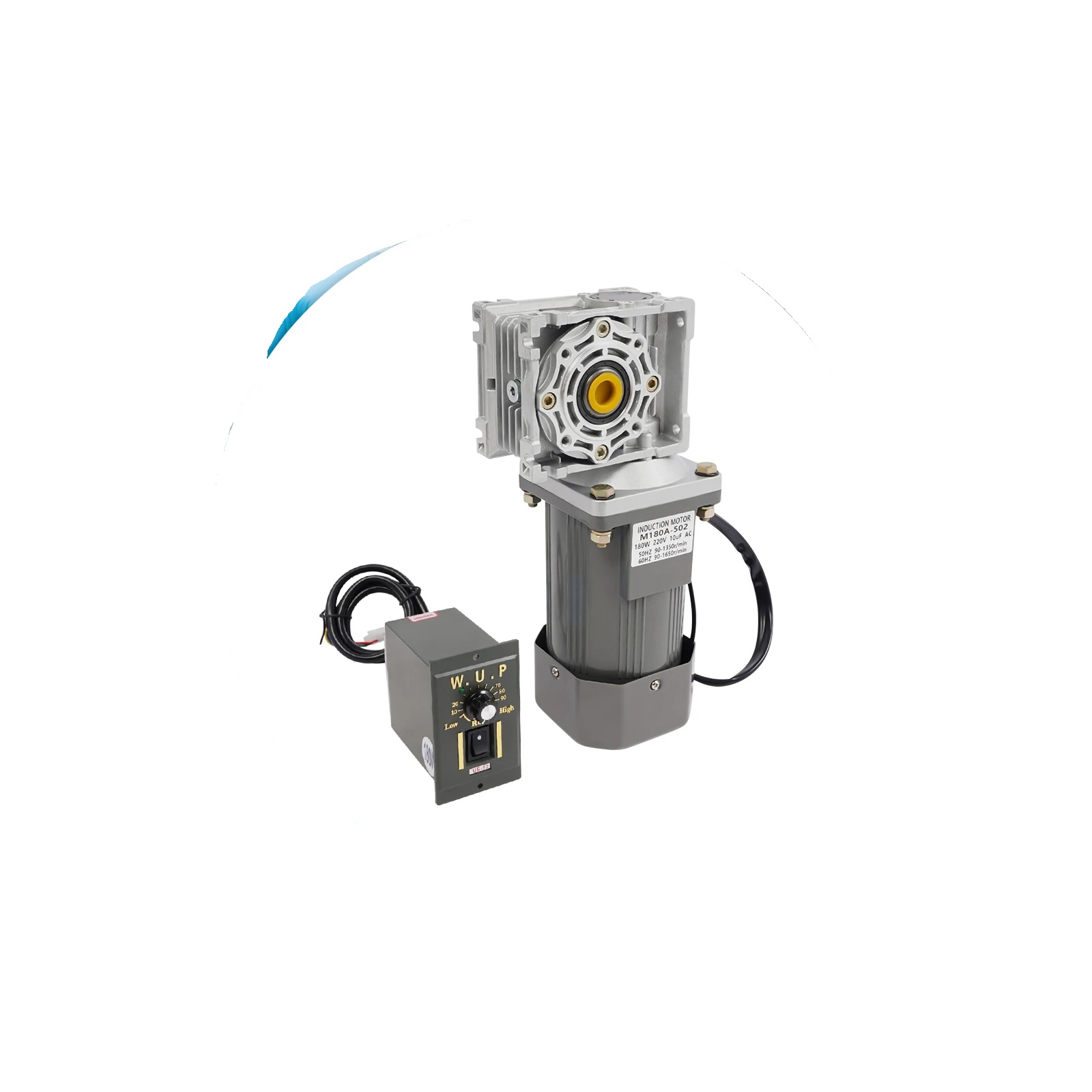 Getriebemotor, 180 W, 0-27 U/min Ausgangsgeschwindigkeit, 35 Nm Drehmoment, Kupferdrahtwicklungen, Effizienz Ie 4
