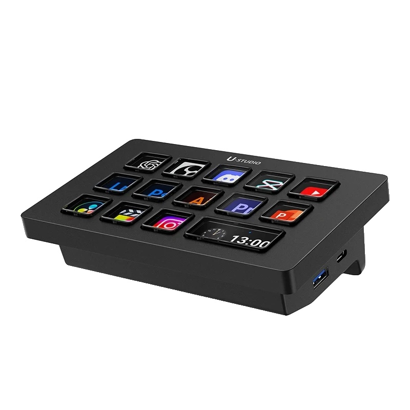 Streaming-controller, 7-in-1 Dockingstation, Intelligente Lichtsteuerung, Grau