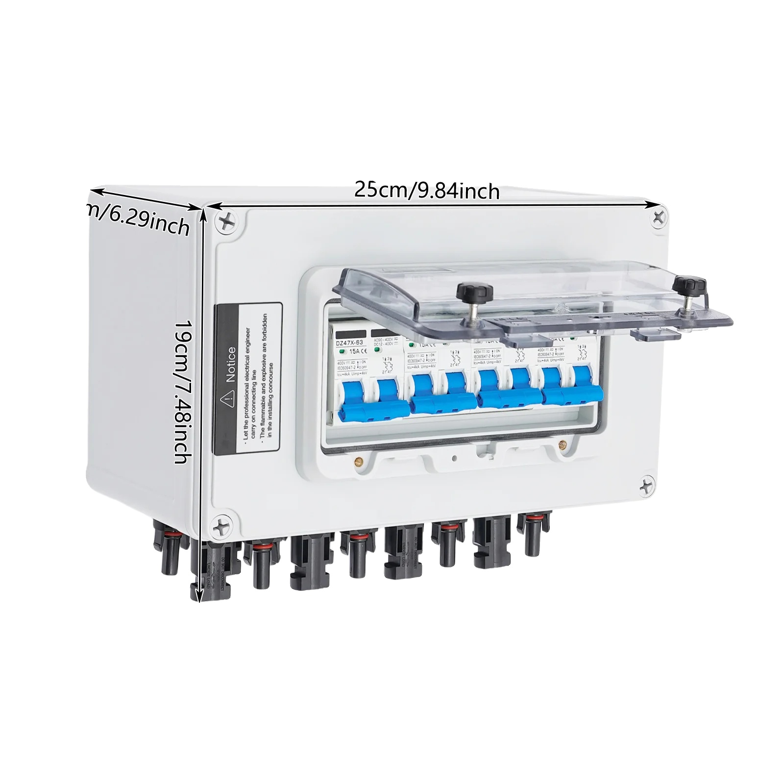 Pv-verbindungsbox, Wasserdicht, Multi-string-management, Elfenbein