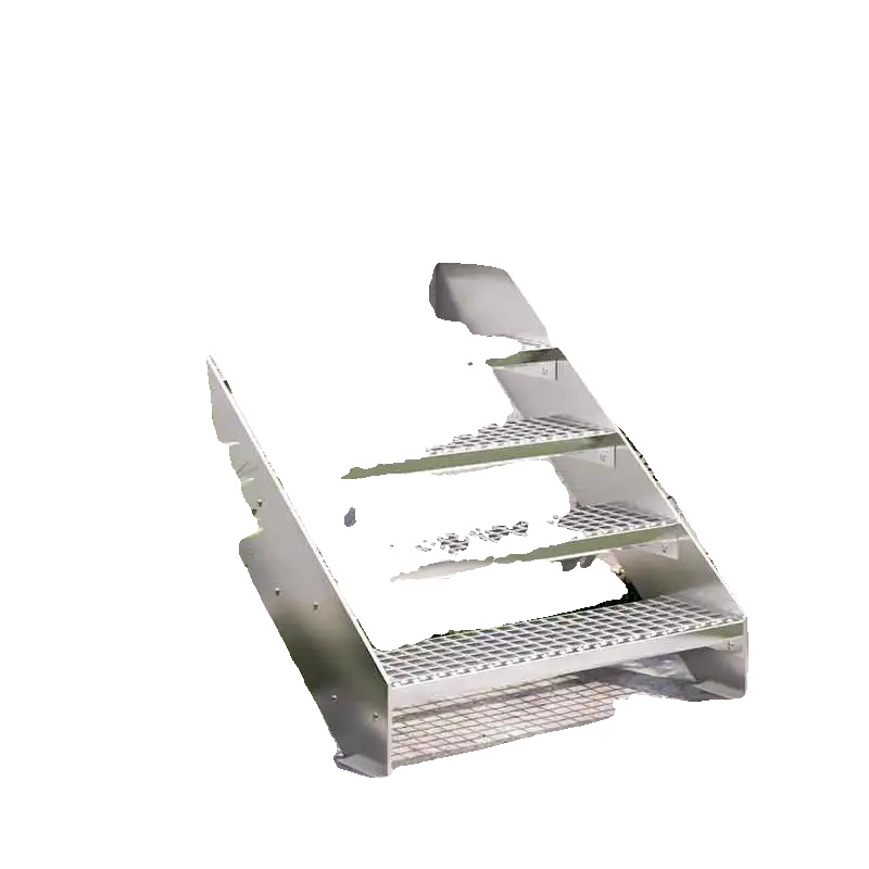 Trittstufe, Verzinkter Stahl, Rutschfeste Ausführung, 80 X 24 X 7 Cm