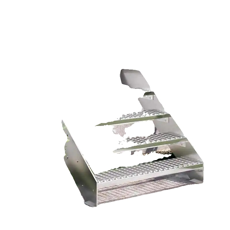 Trittstufe, Verzinkter Stahl, Rutschfeste Ausführung, 90 X 24 X 7 Cm
