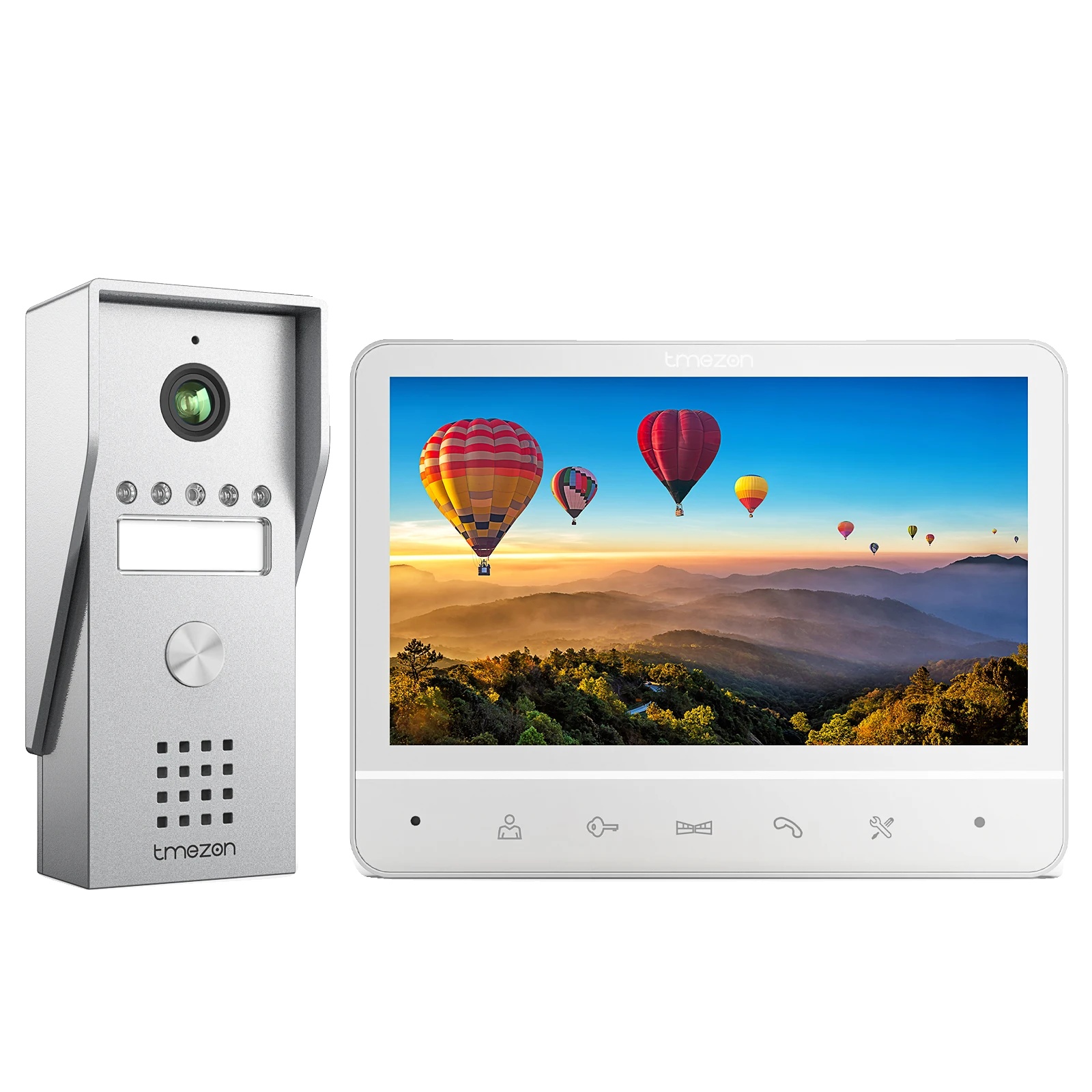 Video-türsprechanlage, 7-zoll-display, 120-grad-sichtwinkel, Freisprechkommunikation, Kabelverbindung, Nachtsicht
